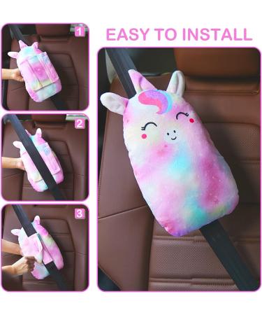MHJY Cute Unicorn Seat Belt Pads for Kids - Pink Seatbelt Strap Cover for Comfortable Head and Neck Support - Toddlers, Girls, Boys - Buy Online on GoSupps.com