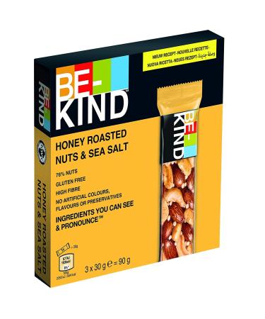 Buy BE-KIND Honey Muesli Bar - Gluten Free Snack with Honey Roasted Nuts & Sea Salt - 3 Pack (90g) - International Shipping Available - Buy Online on GoSupps.com