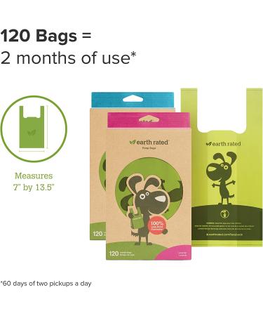 Earth Rated Lavender Scented Dog Waste Bags - 120 Handle Bags | Eco-Friendly & Leak-Proof - Buy Online on GoSupps.com