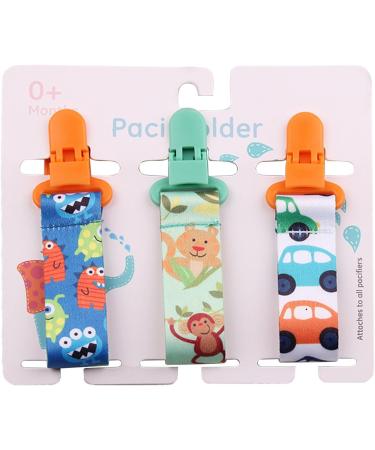 Faceynde Baby Pacifier Clips | Fabric Pacifier Clamps for Boys & Girls - Secure & Stylish Schnuller Clips - Buy Online on GoSupps.com