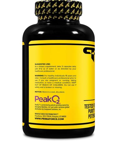 Primaforce Peak O2 Performance Mushroom Powered Oxygen Absorption Booster (180 Capsules) (2 000 mg Per Serving 60 Servings) - Athletic Performance Supplement Ultimate Mushroom Blend - Buy Online on GoSupps.com