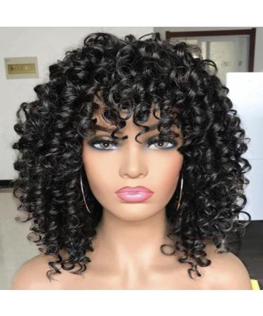 Cute Hair Clips European And American Small Curly African Ladies Wig Rod Fluffy Fiber High Temperature Silk Headgear Suitable For Black Women Large Cap Wigs for Women Pink One Size - Buy Online on GoSupps.com