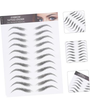 Ipetboom 24 Sheets Waterproof Eyebrow Stickers Men Black Hair-like Eyebrows Stickers Man Water Proof Template 21x15cmx2pcs Blackx2pcs - Buy Online on GoSupps.com