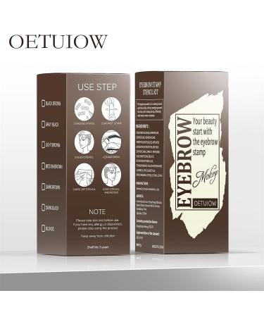 Eyebrow Stamp Stencil Kit - Waterproof Brow Stamp Shaping with 24 Reusable Stencils | Perfect Natural Brow Makeup Trio (Taupe) - Buy Online on GoSupps.com