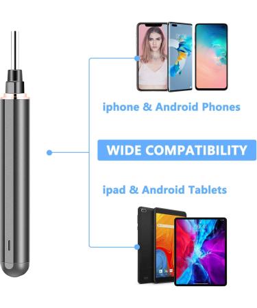Wireless Ear Wax Removal Endoscope with 14 Ear Pick Tools - 1080P HD Otoscope for iOS & Android Phones/Tablets - Buy Online on GoSupps.com