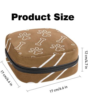 Feminine Product Pouch with Dog Seamless Pattern - Sanitary Napkin Storage Bag and Nursing Pad Holder for Women and Girls - Buy Online on GoSupps.com