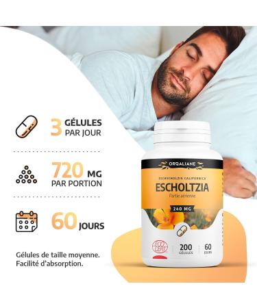 Escholtzia 240 mg - 200 capsules - Ecocert certified - Buy Online on GoSupps.com