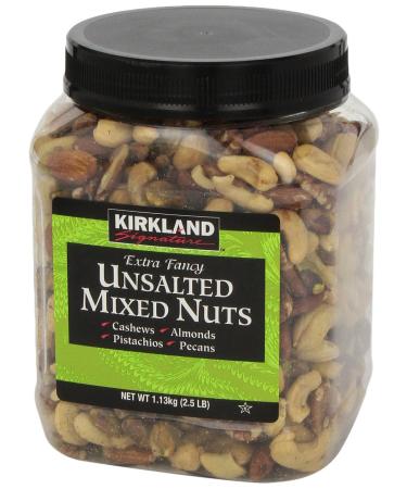 Kirkland Signature Extra Fancy Unsalted Mixed Nuts 2.5 LB - Premium Quality Nuts Mix - Buy Online on GoSupps.com