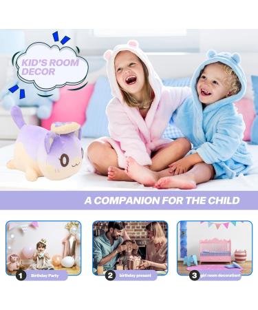 LAIBUY Plush Kawaii Kitten Anime Hugging Pillow - Cute Stuffed Cat Toy for Kids - Perfect Gift for Birthday or Christmas (Donut) - Buy Online on GoSupps.com