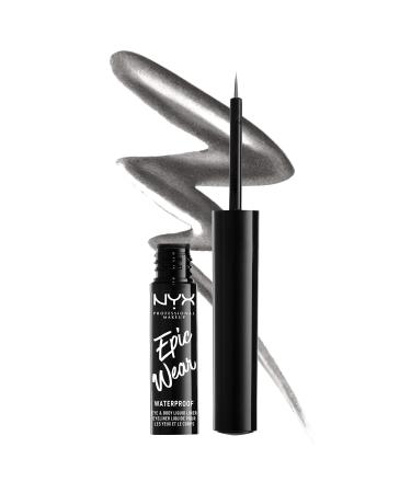 NYX PROFESSIONAL MAKEUP Epic Wear Metallic Liquid Liner  Long-Lasting Waterproof Eyeliner - Gun Metal Gun Metal Metallic