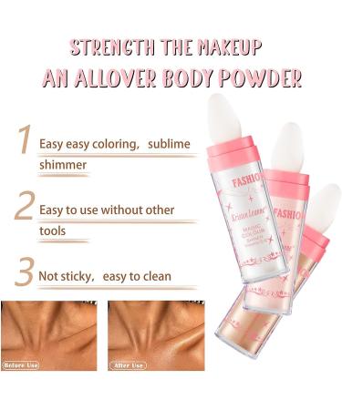 Polvo De Hadas Highlighter Stick - Body & Face Glitter Powder, High Gloss Fairy Sparkle for Girls - White Moonbeam Shade - Perfect Christmas Gift - Buy Online on GoSupps.com