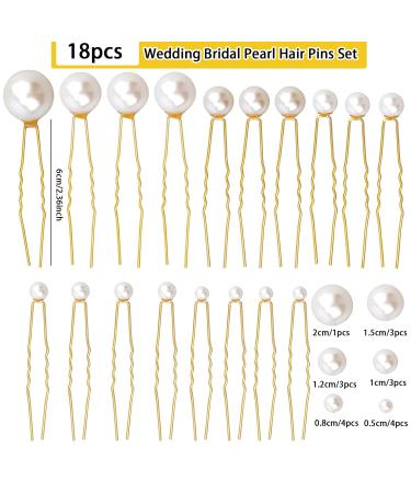 30-Piece Gold Wedding Pearl Hair Pins for Brides - Elegant Bridal Rhinestone Hair Accessories for Updos - Bridesmaid Women - Buy Online on GoSupps.com
