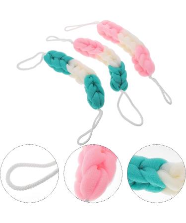 ROSENICE 3pcs Bath Sponge Set - Exfoliating Shower Puff & Back Scrubber (Assorted Colors) - International Shipping Available - Buy Online on GoSupps.com