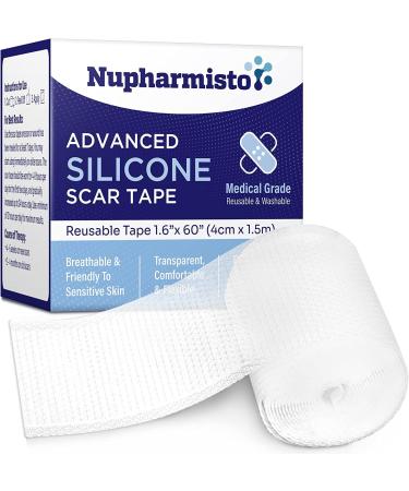 Silicone Scar Sheets, Tape, Strips - Treating Keloid, C-Section, Tummy Tuck - as Surgical Cream, Gel, Patch, Bandage, Pad - Transparent, Reusable, Breathable Scar Gel Sheet