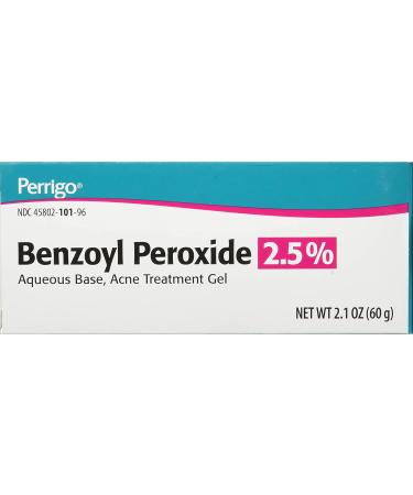 Perrigo 2.5% Benzoyl Peroxide Acne Treatment Gel - 60gm Tube - Buy Online on GoSupps.com
