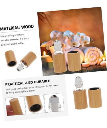 Buy 1pc Red Roller Ball Essential Oil Bottle - Empty Wood Roll-on Perfume Bottle for Diffuser & Sample 5x2x2CM - International Shipping Available - Buy Online on GoSupps.com