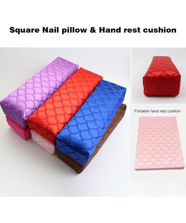ZIEM Nail Pillow Hand Rest Cushion Set Mani Pillow Nail Rest Cushion Pad Nail Art Tools for Salon Home Use Pink - Buy Online on GoSupps.com