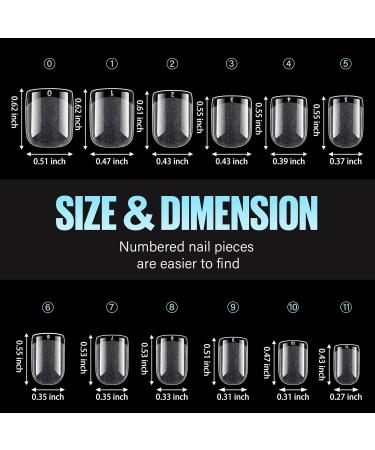 TOMICCA Extra Short Square Fake Nail Tips - 192Pcs Half Matte Acrylic Pre Filed Gel Tips for DIY & Salon - Perfect for Beginners & Professionals - Buy Online on GoSupps.com