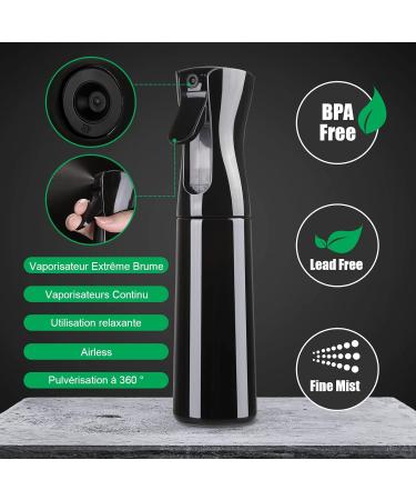 Shop Creamify 300ml Black Spray Bottle Continuous Ultra-Fine Floral Hair Atomizer for Hairdressers & Plant Care - Buy Online on GoSupps.com