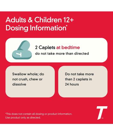 Tylenol PM Extra Strength Caplets 100 ct | Nighttime Pain Relief & Sleep Aid with Acetaminophen & Diphenhydramine HCl - Buy Online on GoSupps.com