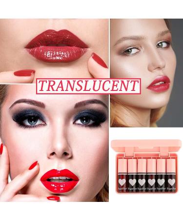 Fusang 6Pcs Lip Tint Stain Set - Long Lasting Moisturizing Lip Gloss for Women - Buy Online on GoSupps.com