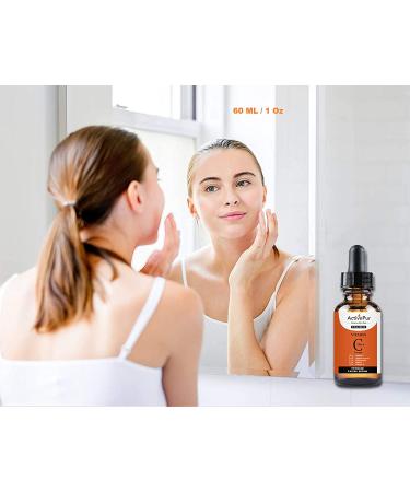 ActivePur 25% Vitamin C Serum for Face with Hyaluronic Acid, Retinol, Niacinamide, and Collagen - 2 Oz/60 ml | Anti-Aging, Wrinkle Reduction, Age Spot Treatment | Moisturizing Facial Serum - Buy Online on GoSupps.com