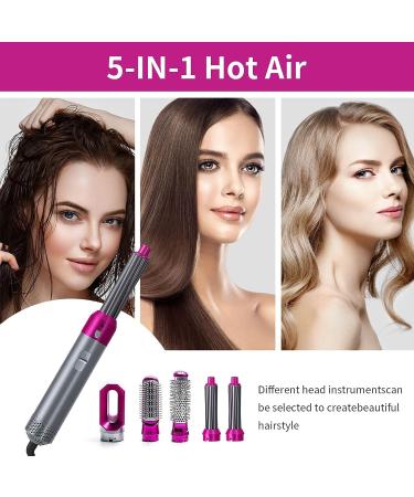 New Curling Iron 5 in 1 Curling Wand Set with 3 Barrel Hair Curler Interchangeable Ceramic Barrels and Hair Straightener Brush Auto wrap Hair Styler Detachable Brush Heads Comb for Straightening Automatic Curling Styling Hair Wrap Curler - Buy Online on GoSupps.com