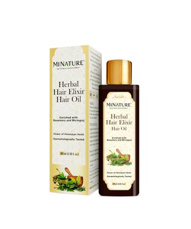 Miniature Elixir Oil - Himalayan Herbs Rosemary Brahmi & Bhringaraj - 100ml Natural Formula Dermatologically Tested - Buy Online on GoSupps.com