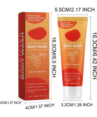  FUYOULILO Acidified Body Wash 2 Pieces Acidified Body Wash Moisturizing Acidified Body Wash For Men Women Body Odor Control (Orange 100ML) - Buy Online on GoSupps.com