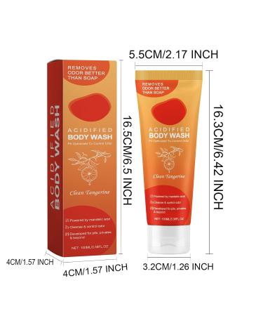 2PCS Acidified Body Wash Hydrating Acidified Body Wash Acidified Body Wash for Men Women Body Odor Control (Tangerine 2PCS) 1.69 Fl Oz (Pack of 2) Tangerine - Buy Online on GoSupps.com