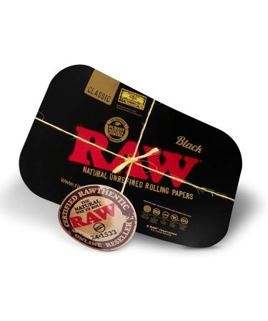 RAW Black Small Tray Cover | Magnetic Closure | 11x7 Inch | Prevent Lost Lighters | Pack of 1 - Buy Online on GoSupps.com
