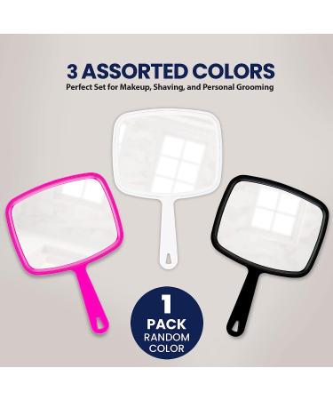 DecorRack Large Hand Mirror - Multi-Purpose Mirror for Travel, Makeup, Desk, Grooming, and Shaving - Random Color - 5.5 W x 6.6 L - Buy Online on GoSupps.com