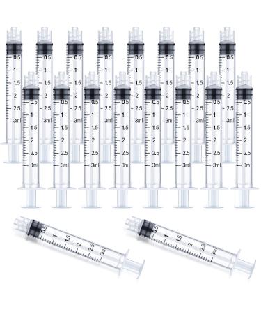 3ml Luer Lock Syringe 20-Pack Plastic 3ml Syringes with Luer Lock Tip, Individually Sterile Sealed, No Needle (3ML, 20.00) 3ML 20.0