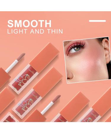 Gireatick 4 Colors Liquid Cream Blush Set - Velvet Mousse Texture for Cheeks, Eyes & Lips | Waterproof, Lightweight & Easy Blending Formula for Natural Looking Flush - Women & Girls - Buy Online on GoSupps.com