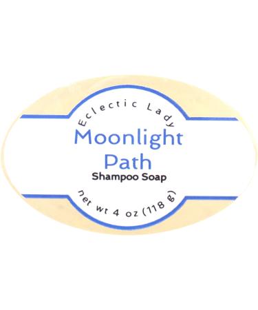 Eclectic Lady Moonlight Path Shampoo Soap Bar with Pure Argan Oil Silk Protein Honey Protein and Extracts of Calendula Flower Aloe Carrageenan Sunflower - 4 oz Bar