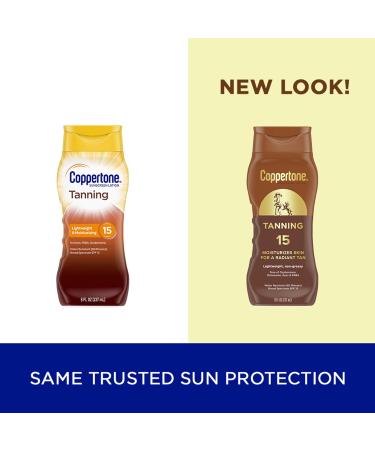 Buy Coppertone Tanning Sunscreen Lotion SPF 15 - Water Resistant Broad Spectrum SPF 15 8 Fl Oz (Pack of 12) - International Shipping Available - Buy Online on GoSupps.com