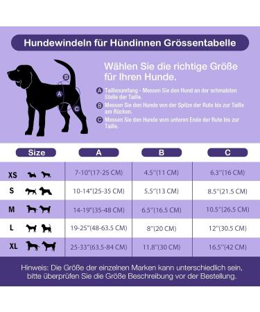 Reusable Soft Dog Diapers for Bitches | High-Suction Incontinence Heat Pants - 3-Pack (Pattern 3 Size L) - Buy Online on GoSupps.com