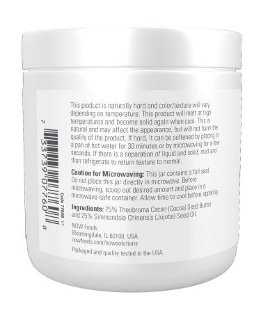 NOW Foods Cocoa Butter with Jojoba Oil - Multi-Purpose Moisturizer 6.5 oz | Nourishing Skin Care for All | International Shipping Available - Buy Online on GoSupps.com
