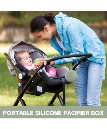 Higyee Silicone Pacifier Case - Durable Travel Organizer for Pacifiers Keys Lip Balm Earrings & More - Green Children's Silicone Bag - Buy Online on GoSupps.com
