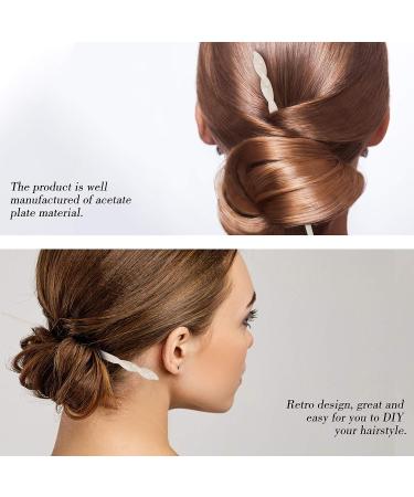 Beaupretty Acetate Hair Sticks - Twist Design Chopsticks (2pcs) - Japanese Vintage Hair Accessories - Buy Online on GoSupps.com