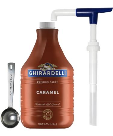 Ghirardelli - 87.3 Ounce Creamy Caramel Sauce Bottle with Ghirardelli Stamped Barista Spoon & Pump - Buy Online on GoSupps.com