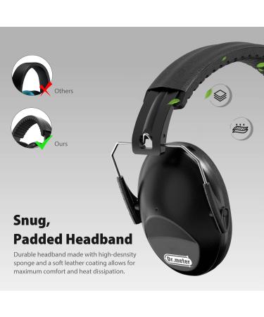 Dr.meter Children Ear Defenders - SNR 27dB Protective Earmuffs for Kids - Noise Blocking Ear Muffs for Sleeping and Studying - Adjustable Headband - Black - Buy Online on GoSupps.com