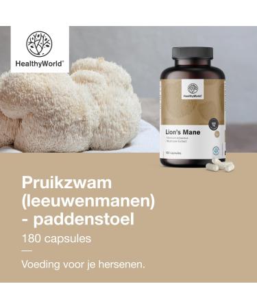 Be Healthy Group doo Monkey Head Mushroom 180 Capsules 500 mg extract in a ratio of 51 Hericium Erinaceus Brain Food Vegetable Capsules 3 month supply - Buy Online on GoSupps.com