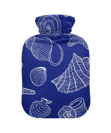 Hot water bottles with cover ocean shells hot water bag for pain relief neck shoulder pain hot pack 2 liters