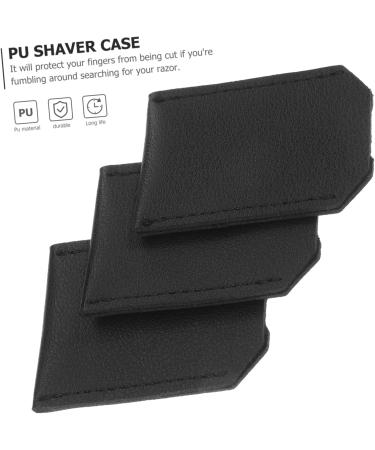 15 Pack Portable Leather Travel Razors - 5.6x4.3cm | Durable PU Razor Set with Shear Storage | Ideal for Men - Buy Online on GoSupps.com