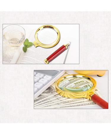 10X Magnifier Wooden Handle Enlarged Mirror Reading Magnifier Antiques Cultural Relics Coins Insects Rocks Maps Appraisal Viewing Good Times - Buy Online on GoSupps.com