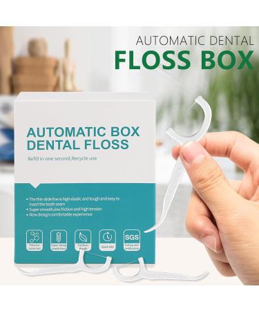 100PC Dental Floss Picks - Portable Automatic Popup Box for Teeth Cleaning | International Shipping Available - Buy Online on GoSupps.com
