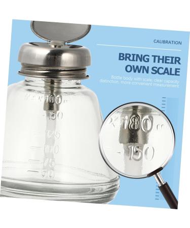 FRCOLOR Press Bottle Stainless Steel INOXLM Press Bottle alkbottle Nail Glass Manicure Bottle Press Dispenser Empty Bottle Storage Bottle Nail Detergent Stainless Steel - Buy Online on GoSupps.com