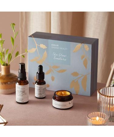 Evolve Organic Beauty - Glow Boosters 3 Step Routine | Vegan Clean Beauty Gift Set for Radiant Skin (3 Pieces) - Shop Internationally - Buy Online on GoSupps.com