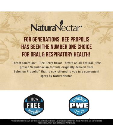 NaturaNectar Throat Guardian Spray - Bee Berry Flavor, 1 fl oz (30 ml) | Soothing Natural Relief - Buy Online on GoSupps.com